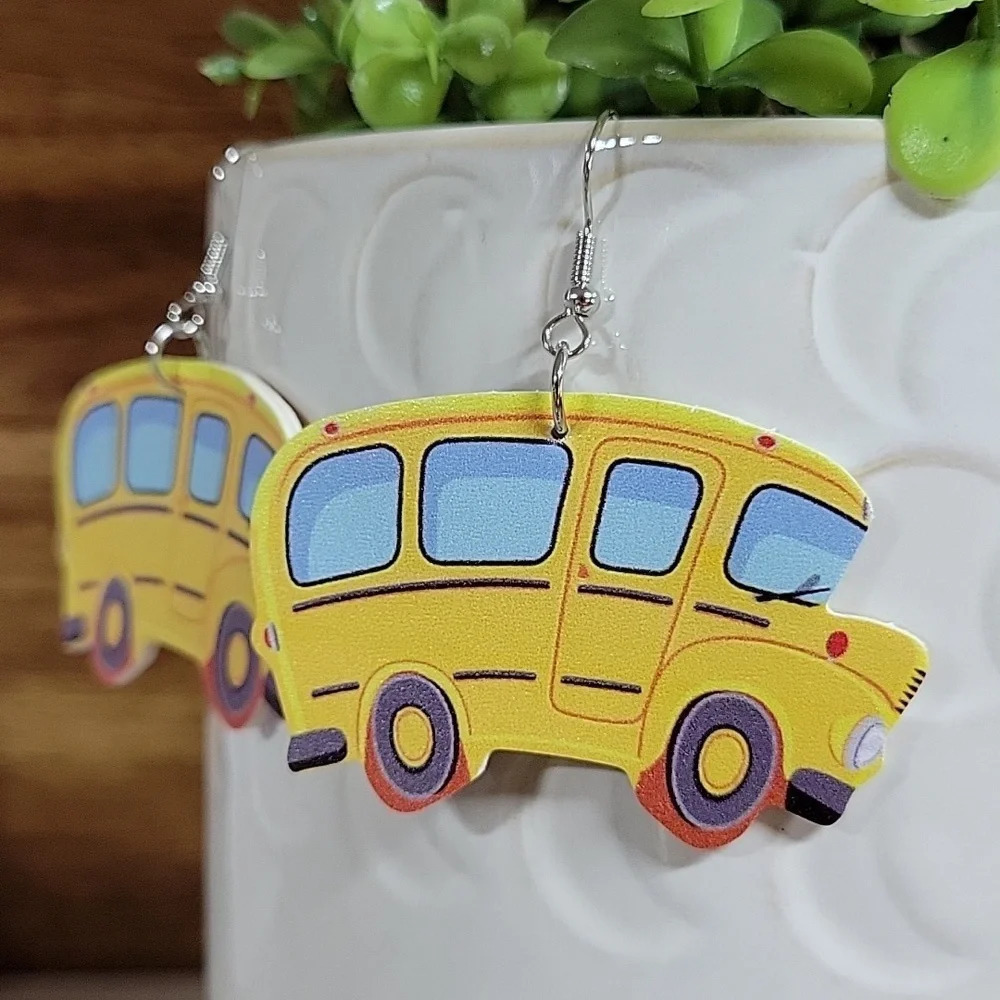Yellow School Bus Earrings